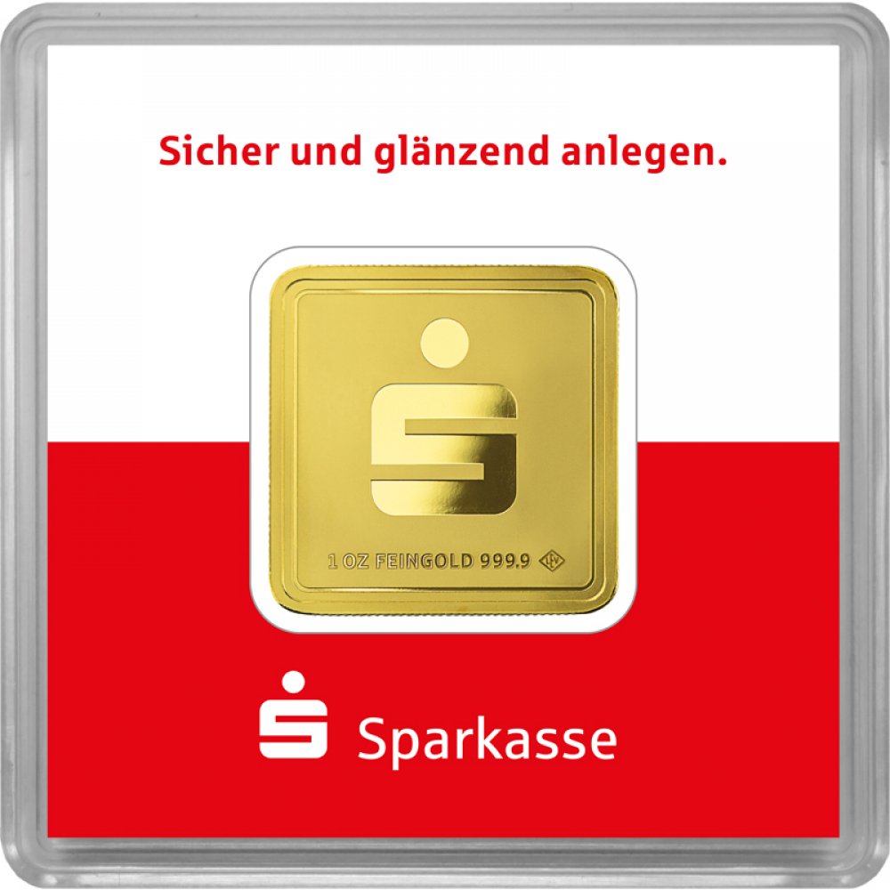 Sparkasse 1oz Unze Goldbarren 999,9