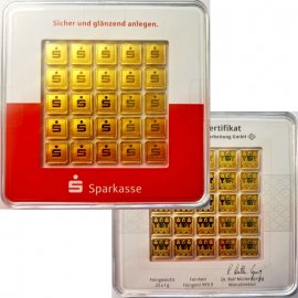 Sparkasse 25x 1g Goldbarren 999,9 - Top Qualit�t