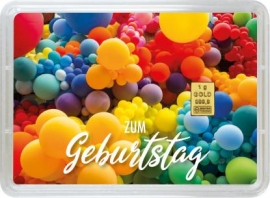 Zum Geburtstag: 1g Goldbarren Geschenk