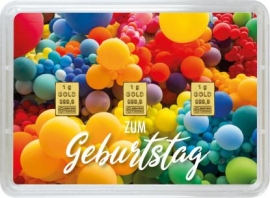 Zum Geburtstag - 3g Gold Geschenkbarren