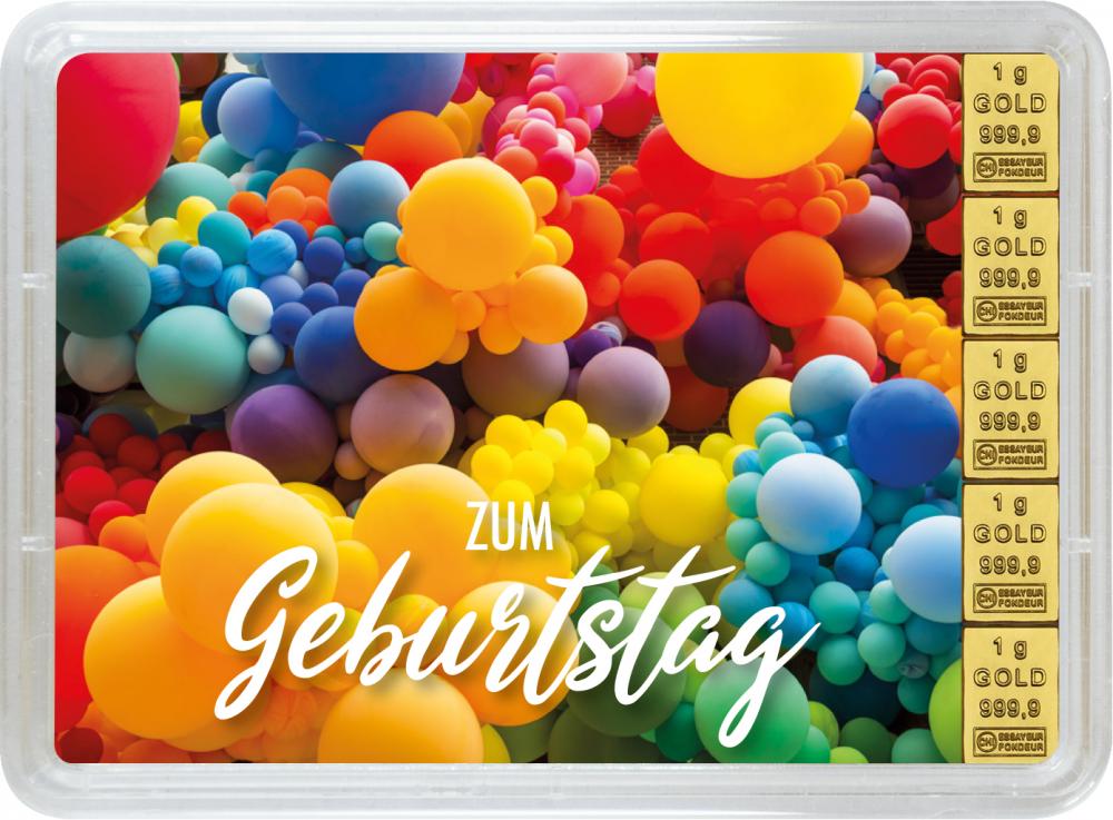 Zum Geburtstag - Geschenkbarren 5g Goldbarren