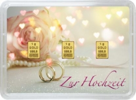 3g Goldbarren Geschenk zur Hochzeit