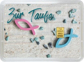 Zur Taufe - 1g Goldbarren von Valcambi